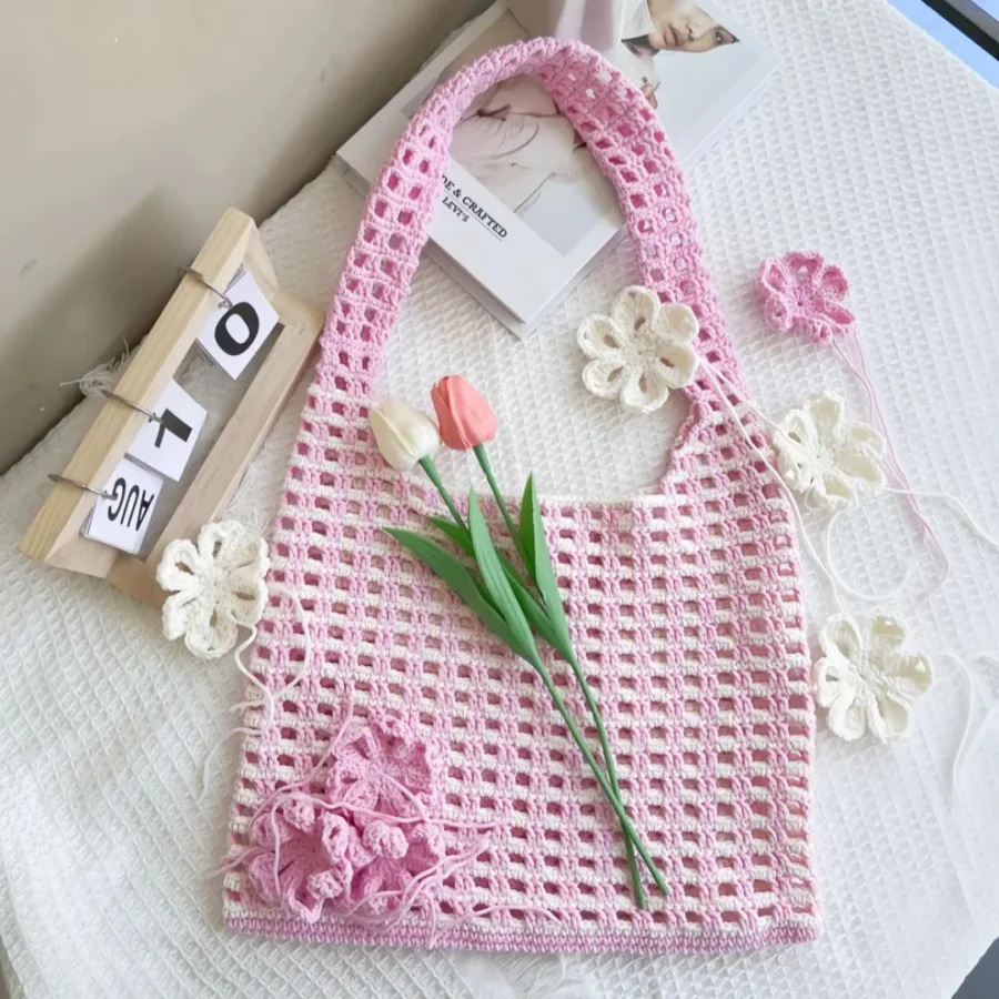 colorant hollow flower bag crochet pattern