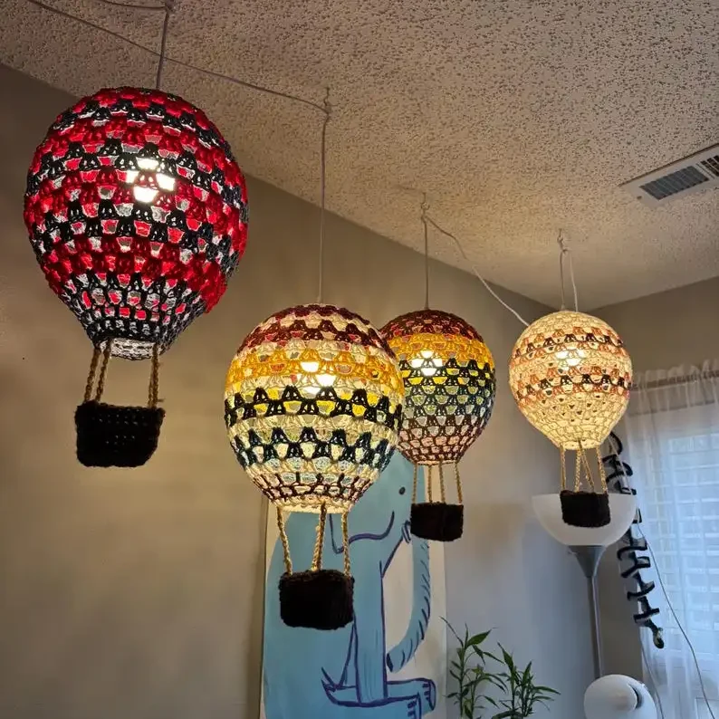 hot air balloon lamp crochet pattern