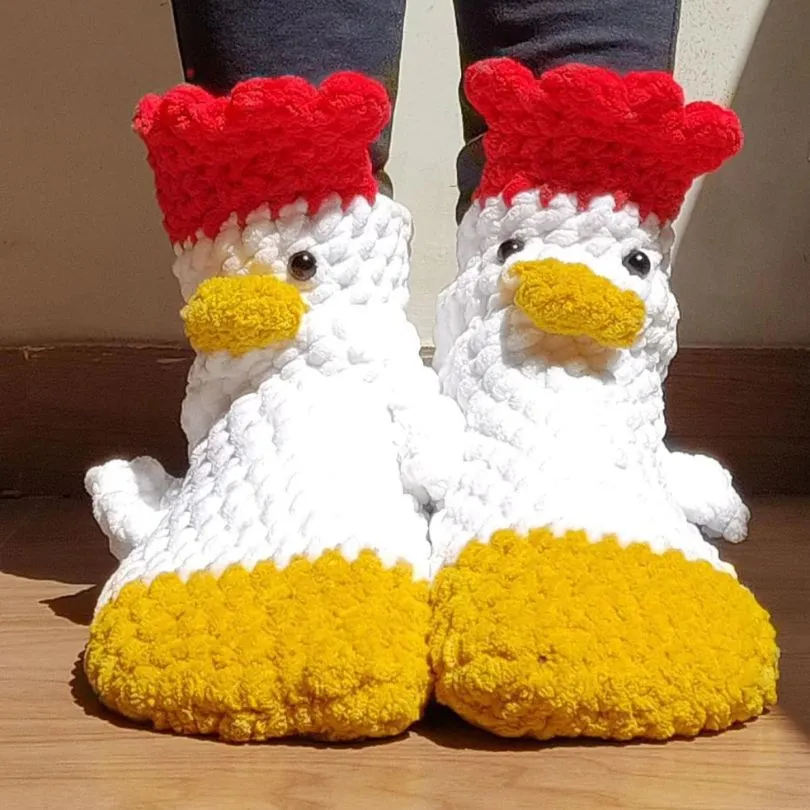 Chicken Socks Crochet Pattern
