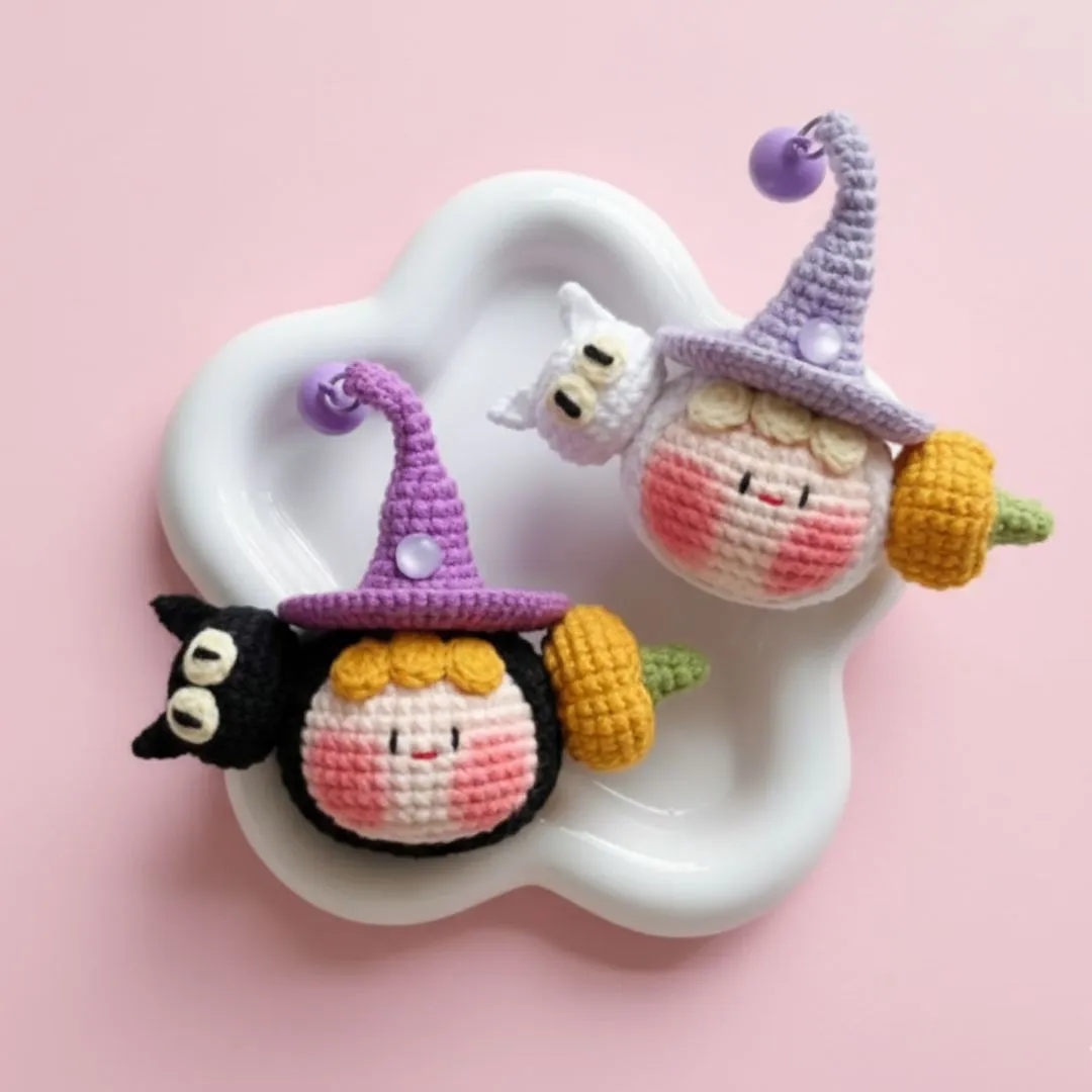Mini Witch & Cat Crochet Pattern