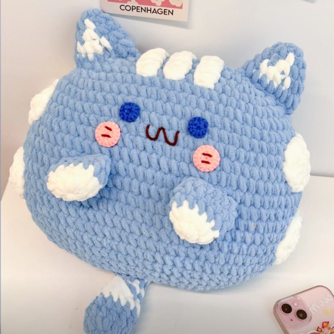 Cute Cat Pillow Crochet Pattern