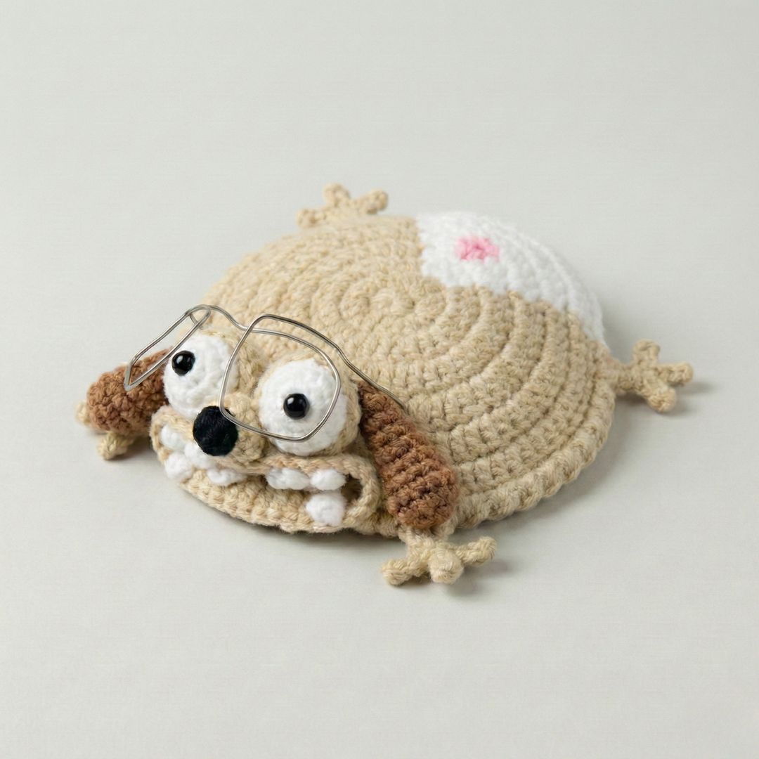 derby dog coaster crochet pattern