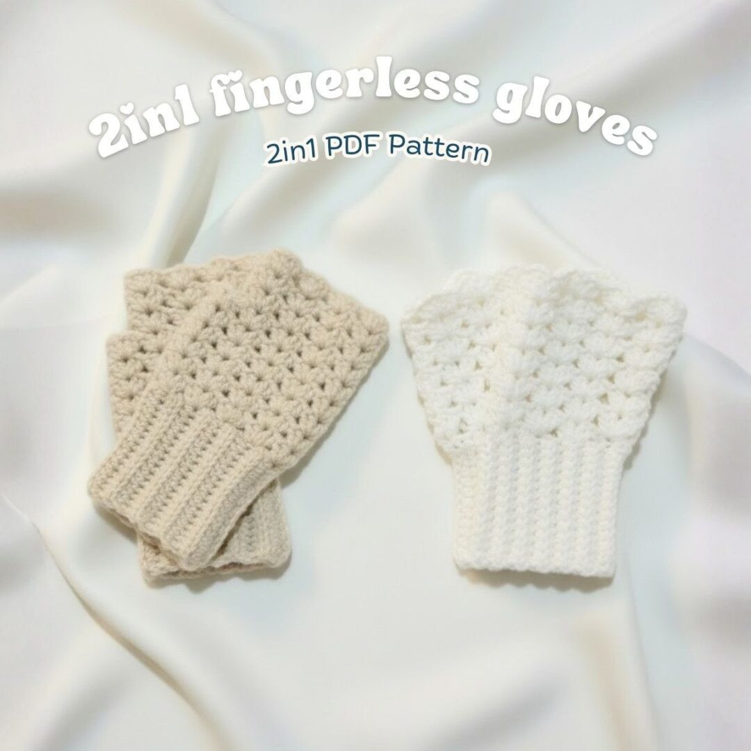 2In1 Fingerless Gloves Crochet Pattern