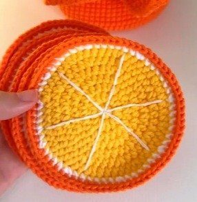 Peelable Orange Coaster Pattern – mincrochets