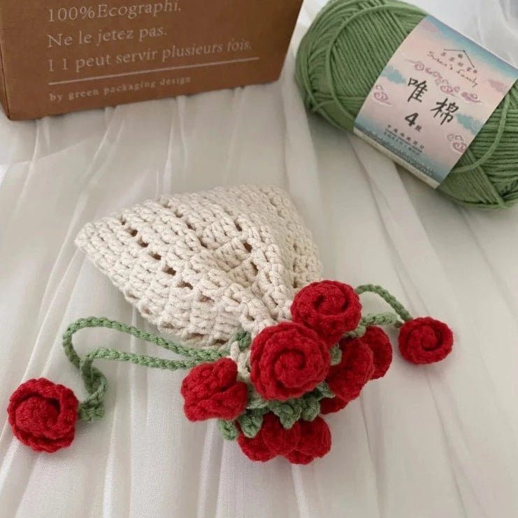 Rose Drawstring Pounch Pattern