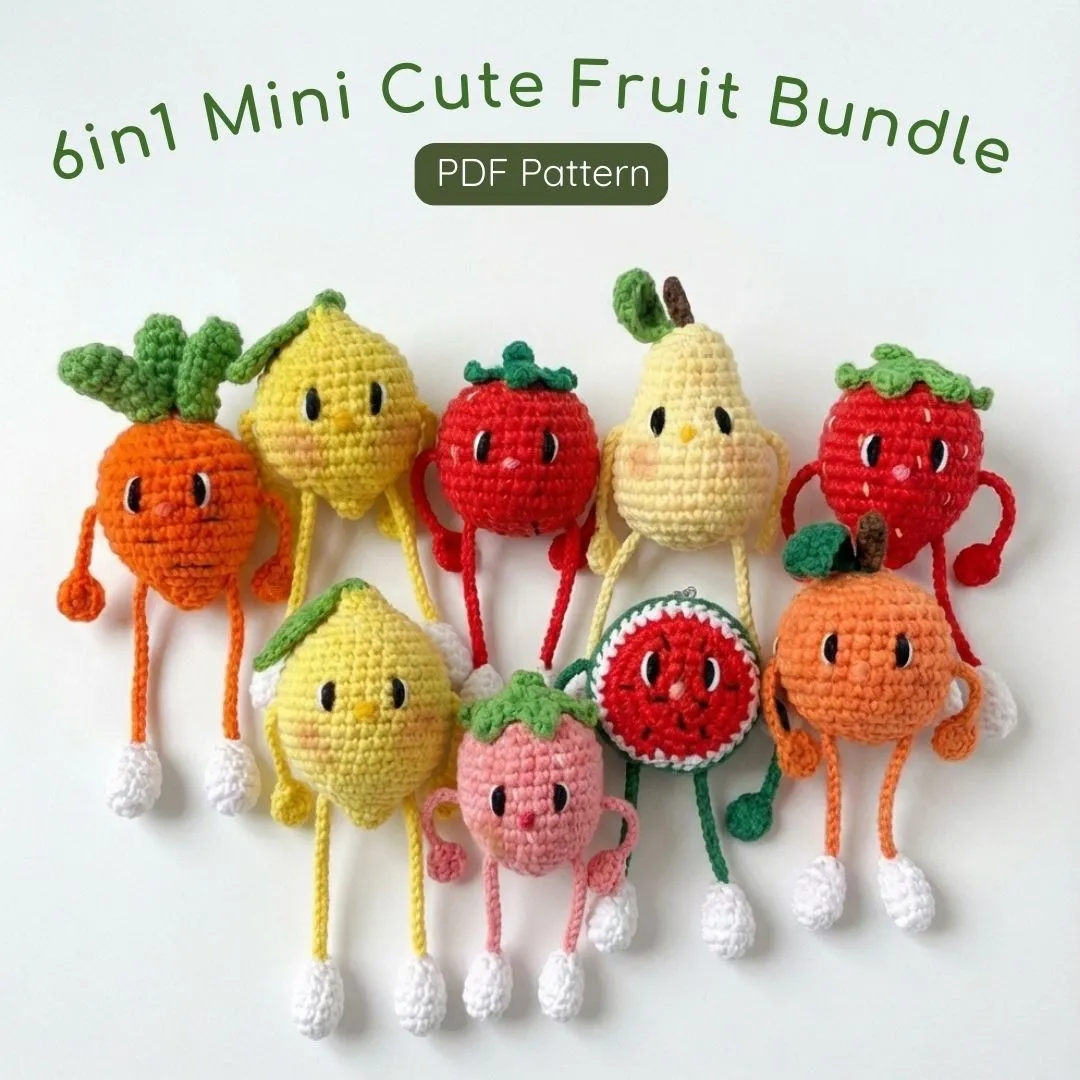 6In1 Mini Fruit Crochet Pattern
