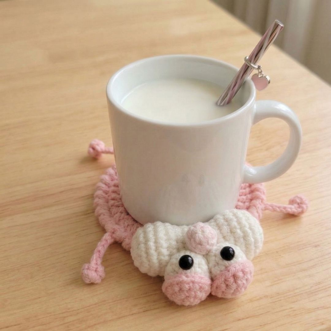pink panther coaster crochet pattern