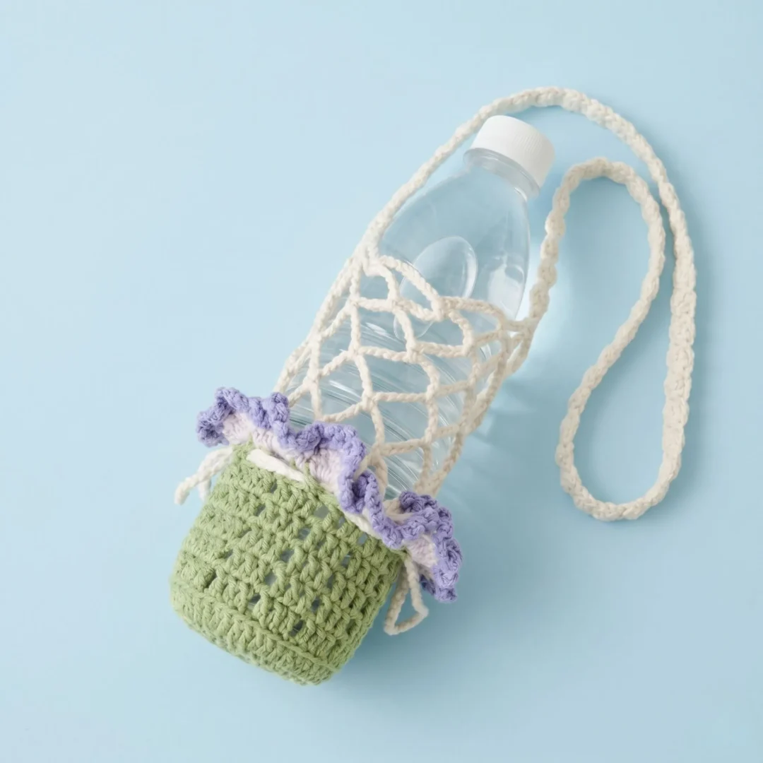 Carnation Flower Bottle Holder Crochet Pattern