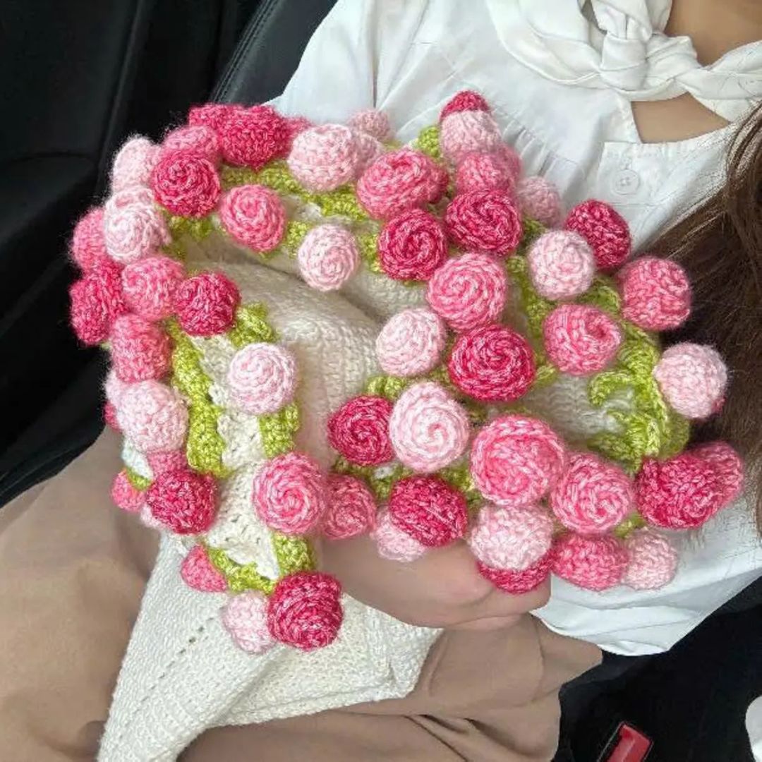 pink rose blanket pattern
