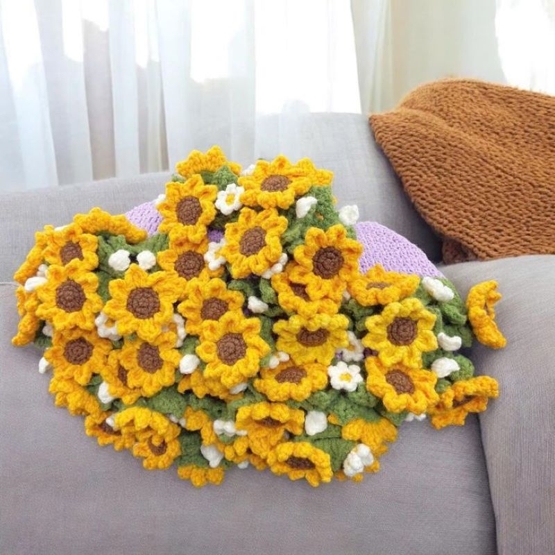 sunflower&daisy blanket pattern