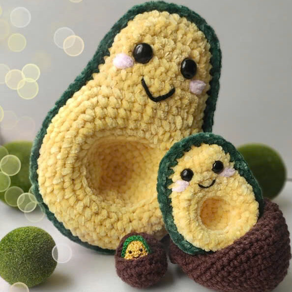 avocado plushie pattern